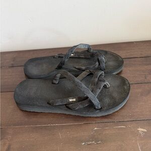 Teva Black Strappy Sandals Women’s 7 Classic Sport Flip Flops